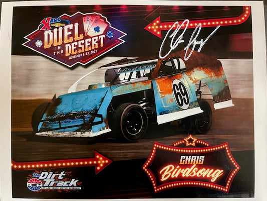 Chris Birdsong IMCA modified autographed poster 8x10